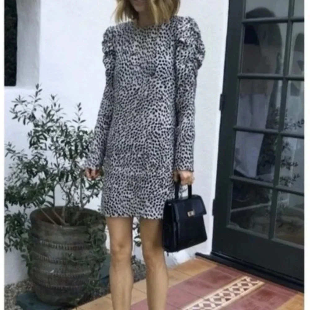 Lovely Anine Bing Animal Print Mini Dress size M - Picture 8 of 8